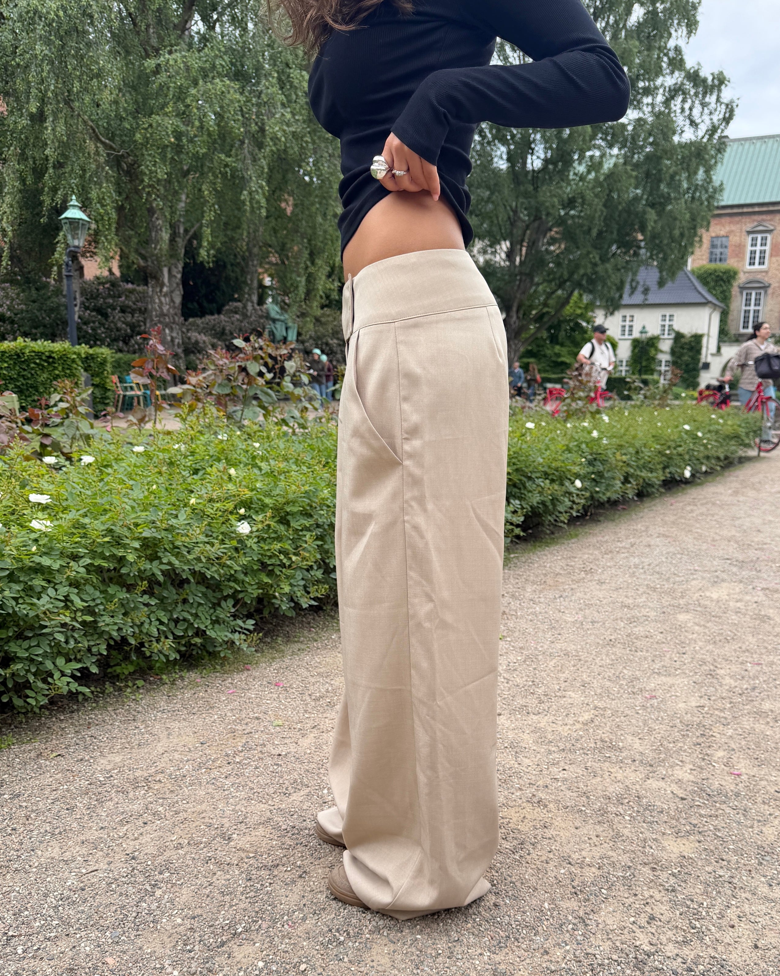 SOPHIE SUIT PANT - SAND - Dinvintageshop