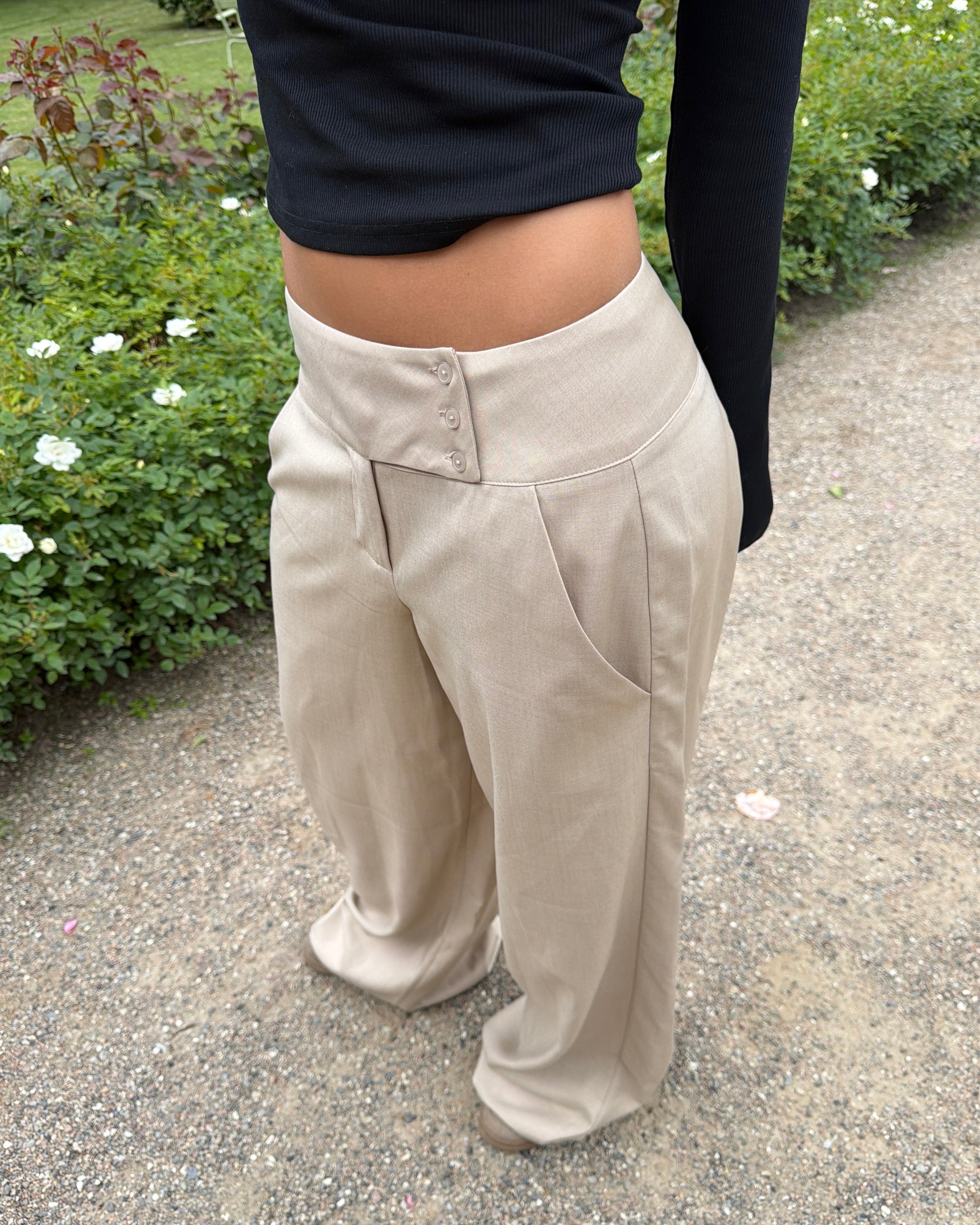 SOPHIE SUIT PANT - SAND - Dinvintageshop