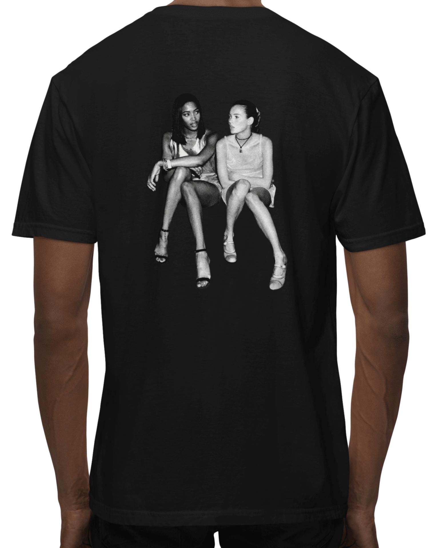 SUPERMODELS UNISEX T-SHIRT (rygprint) - BLACK