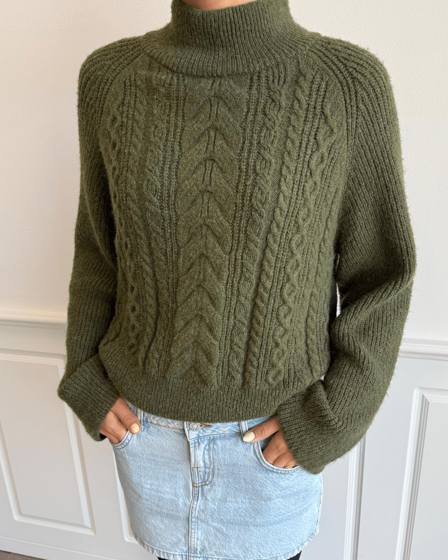 THERESA CABLE KNIT - GREEN