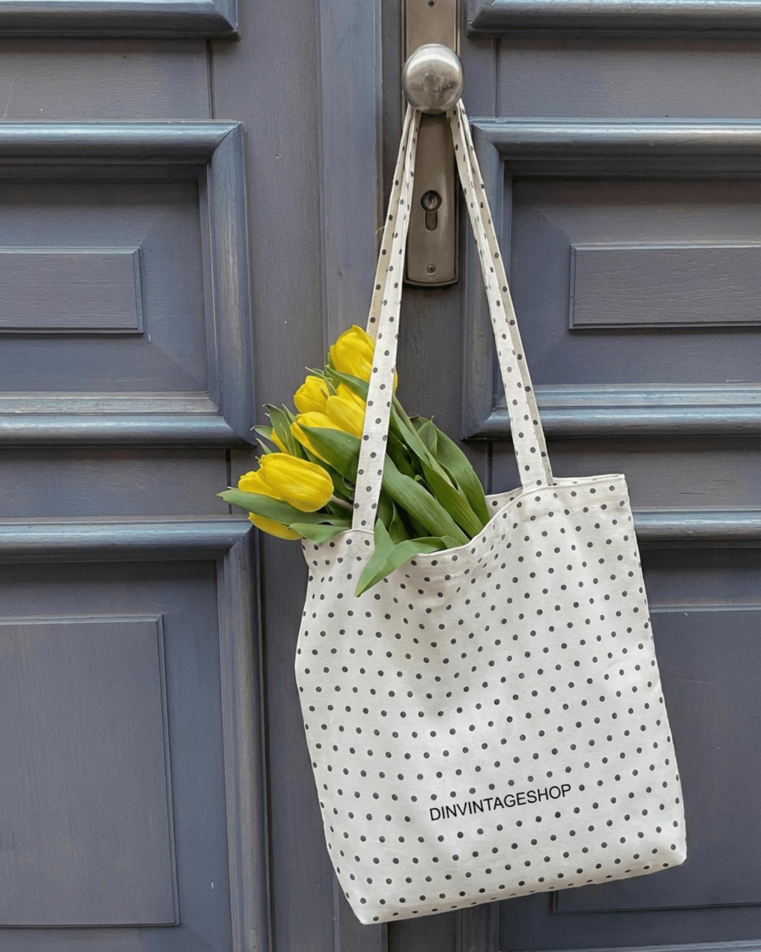 TOTEBAG - BLACK DOTS