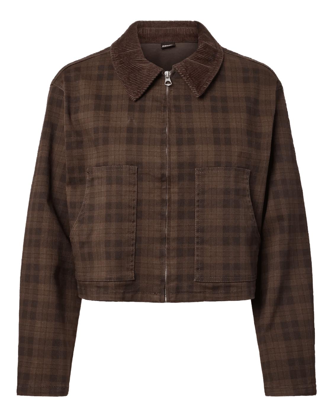 VERA SHORT JACKET - BROWN CHECK