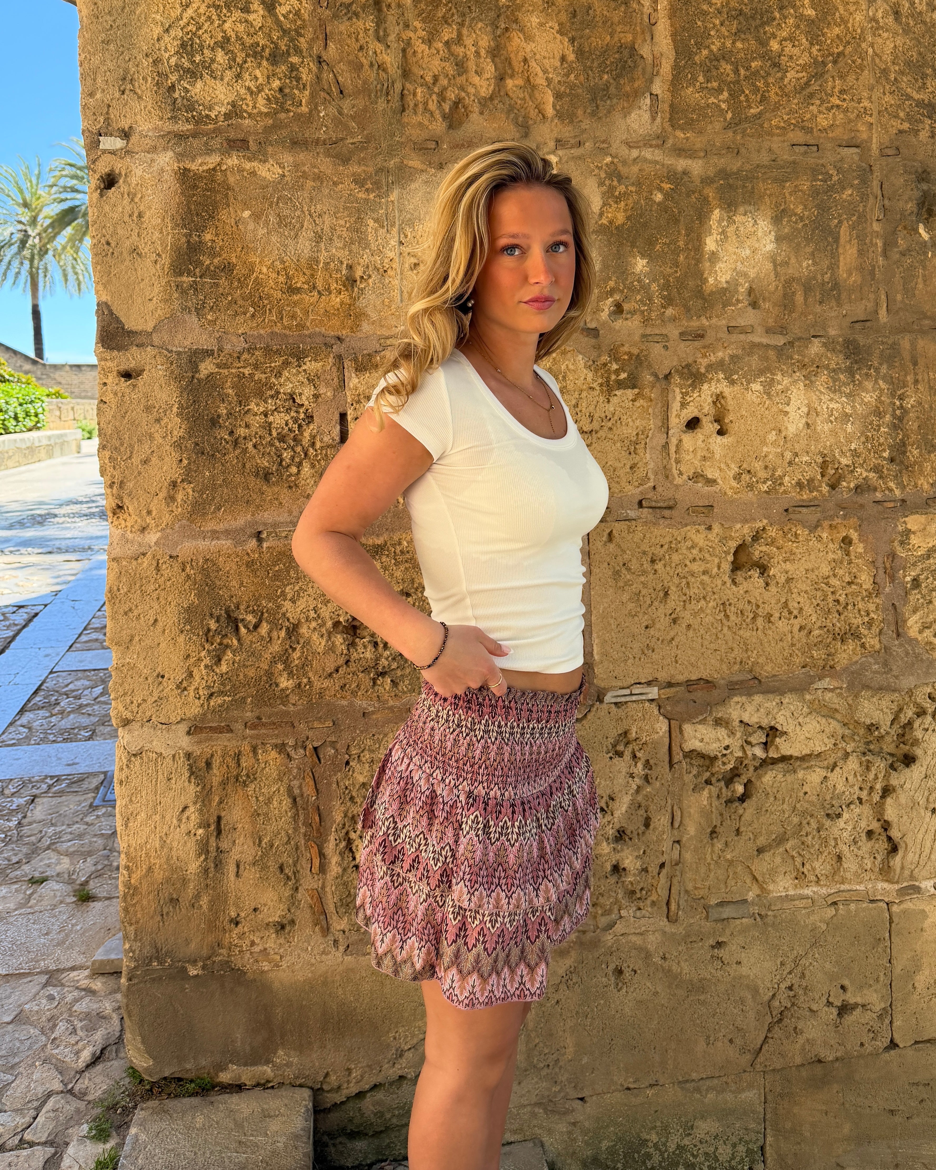 VIGGA RUFFLE TOP/SKIRT - BERRY MIX - Dinvintageshop