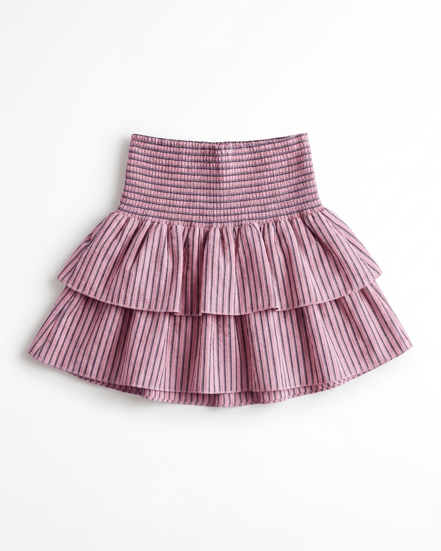 VIOLA RUFFLE TOP/SKIRT - CORAL - Dinvintageshop