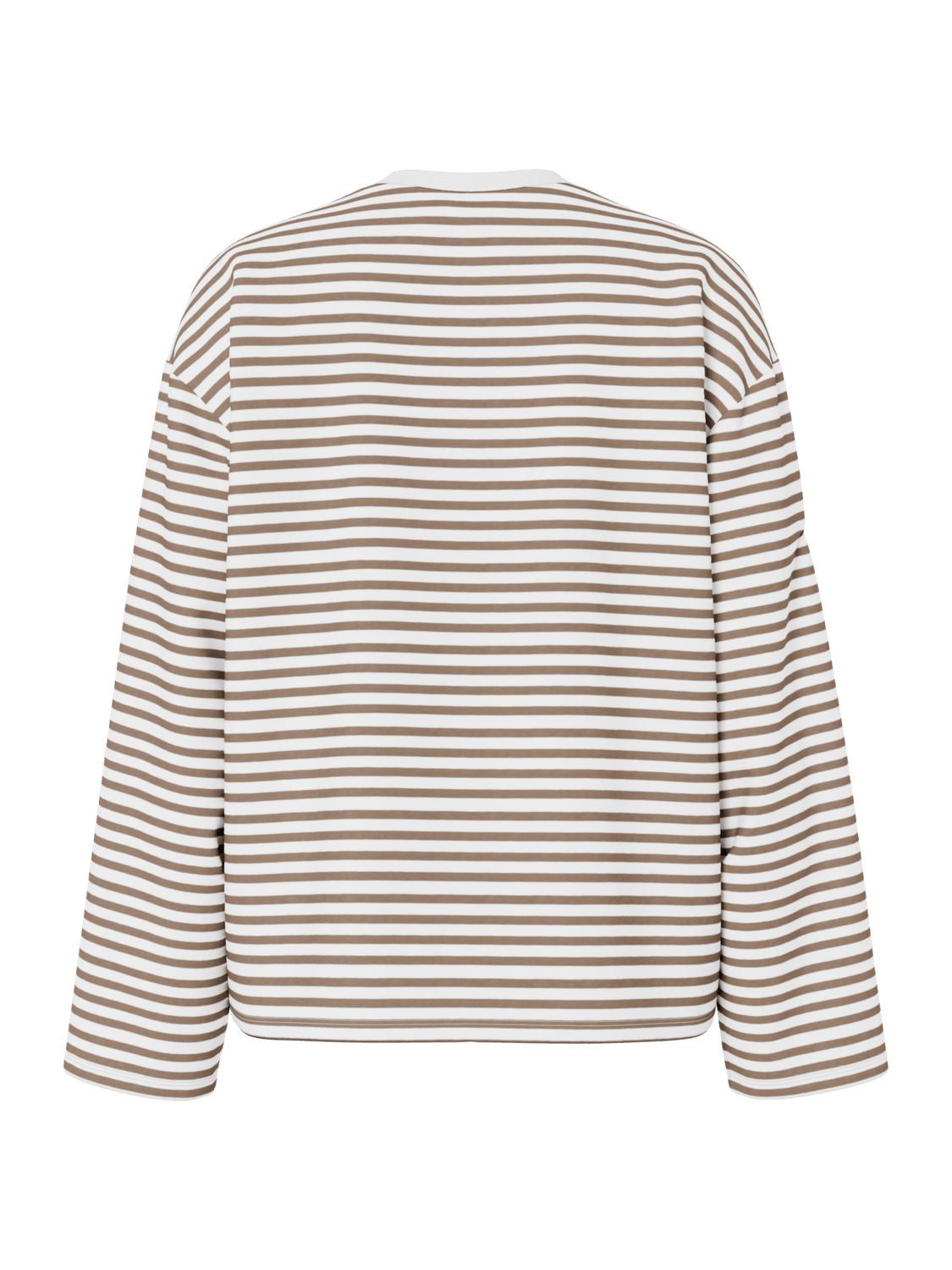 SADIE STRIPE TEE LS - CLOUD DANCER / FOSSIL