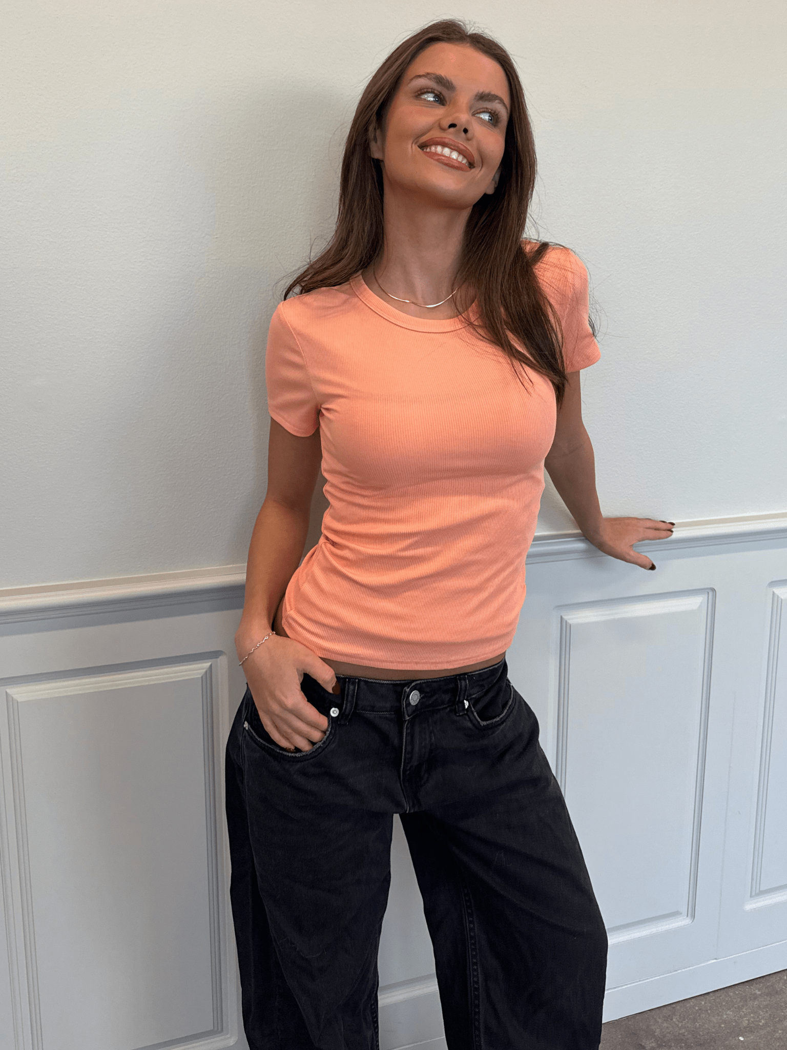 THILDE T-SHIRT - CORAL