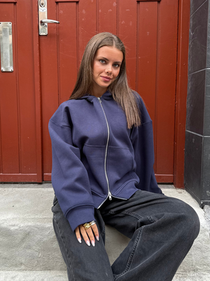 ASH SCUBA ZIP HOODIE - NAVY