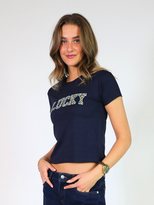 ITALIA, BABY TEE - BLUE