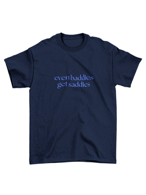 BADDIES BABY TEE - NAVY