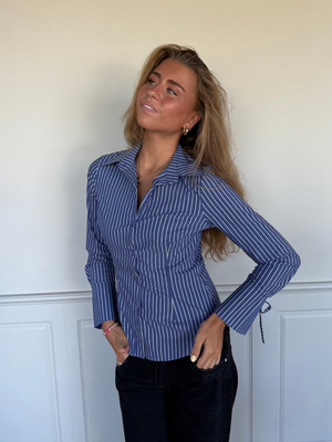 AVA STRING SHIRT - NAVY