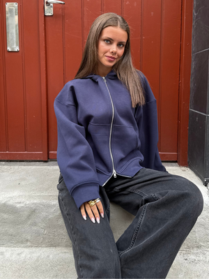 ASH SCUBA ZIP HOODIE - NAVY