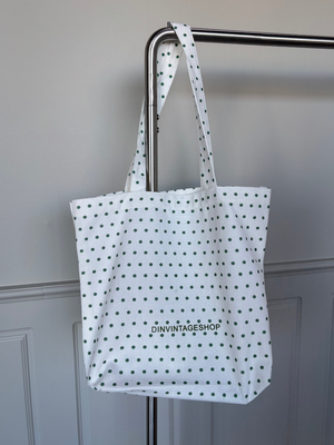 TOTEBAG - GREEN DOTS