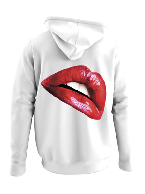 RED LIPS HOODIE - HVID