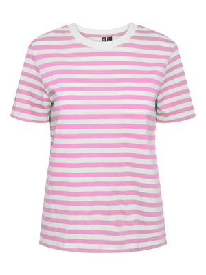 RIA STRIPE TEE - LAVENDER/WHITE