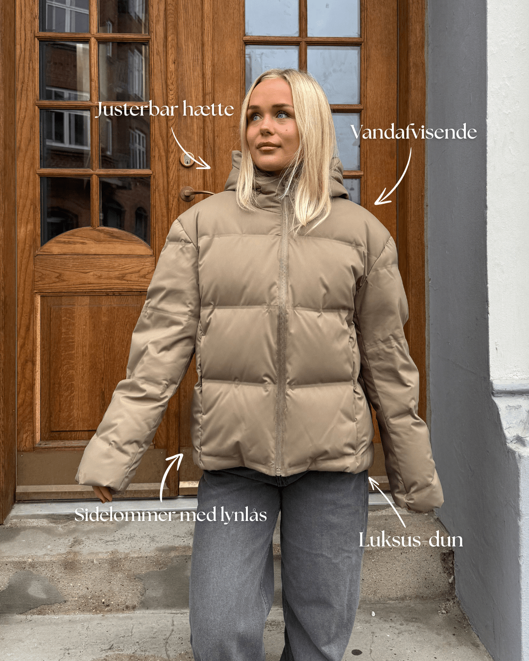 ISA PUFFER JACKET - BLACK