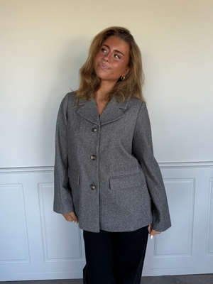 BIANCA BLAZER JACKET - BLACK MELANGE