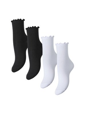 AFIA SOCKS - 4 PACK BLACK+WHITE