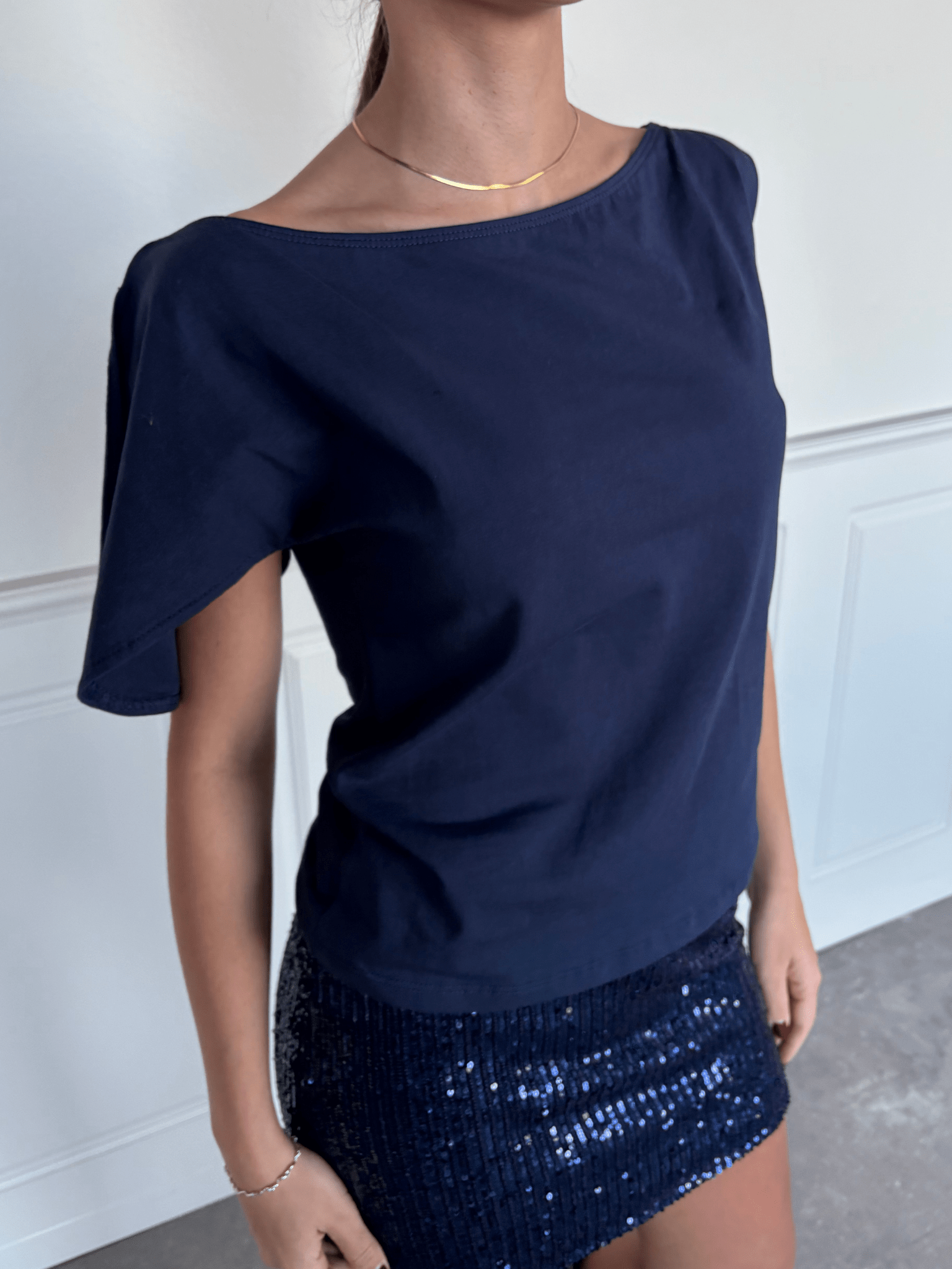 MATHILDE TOP - NAVY