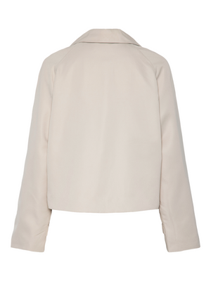 SCARLETT LS SHORT TRENCHCOAT - SILVER GRAY