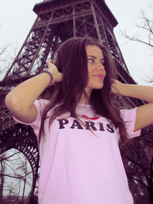 PARIS, BABY TEE - LIGHT RED