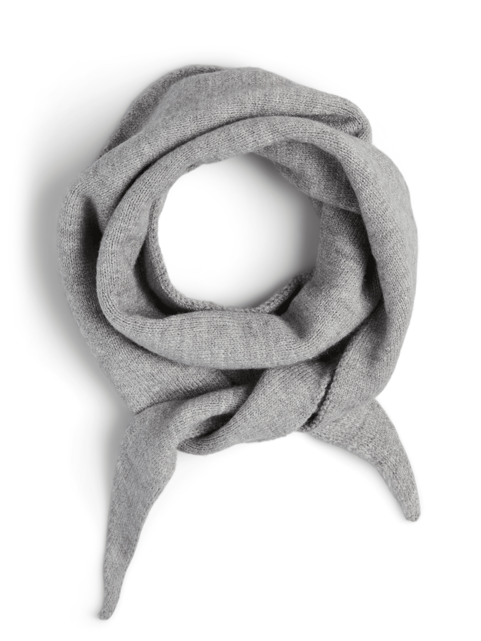 KOMMA TRIANGLE SCARF - MEDIUM GREY MELANGE