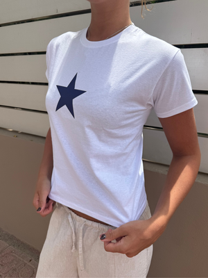 NAVY STAR BABY TEE - GRÅ