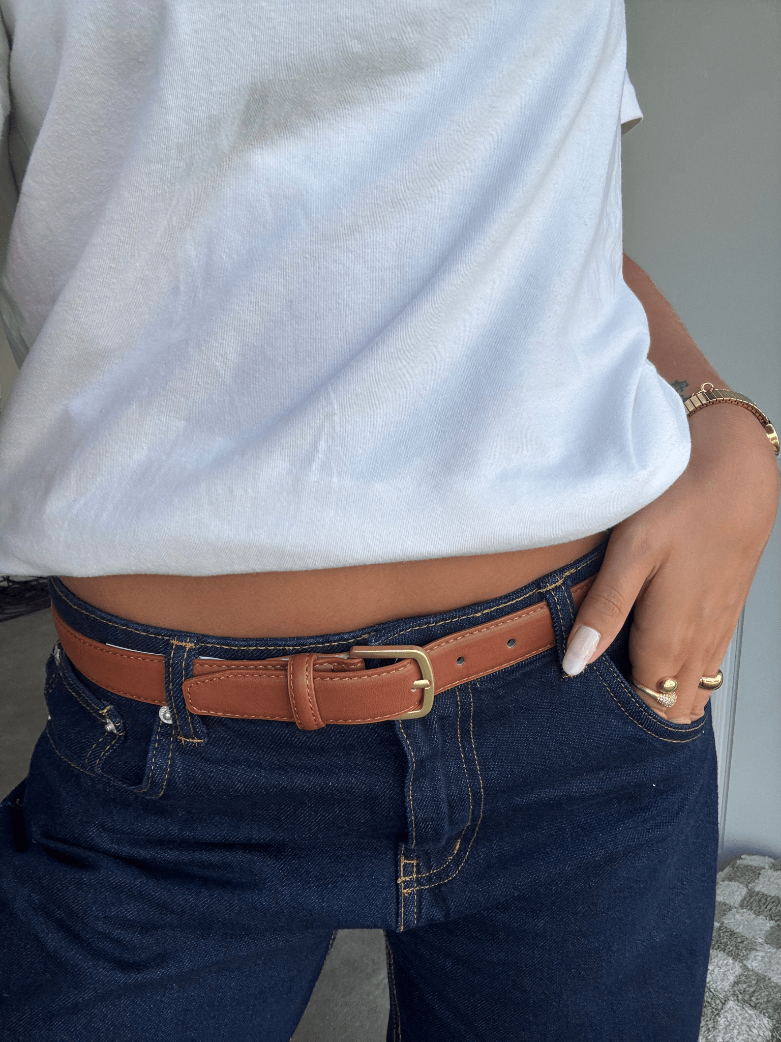 OLINE BELT (2 PACK) - BLACK/COGNAC