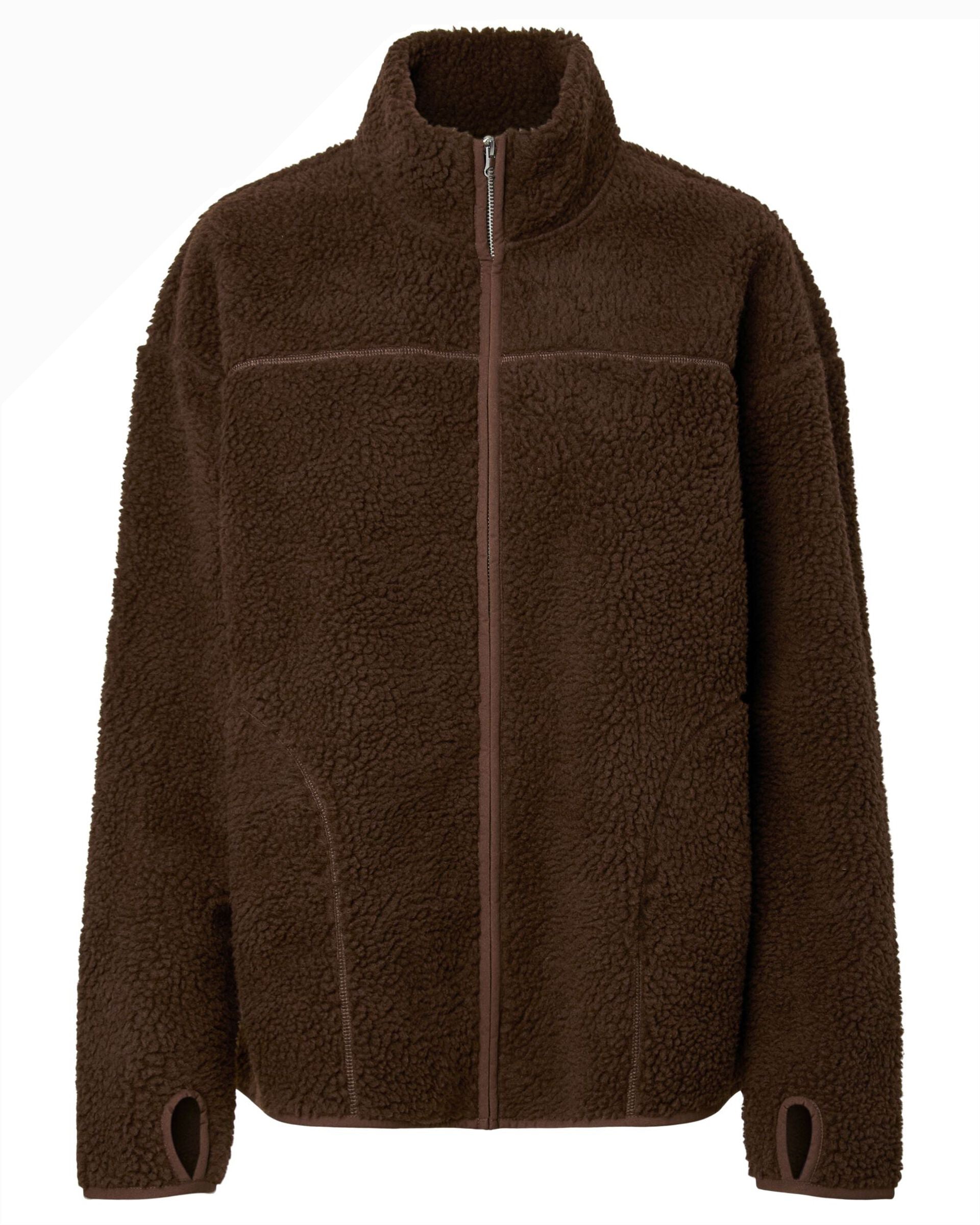 SADIA TEDDY JACKET - HOT FUDGE