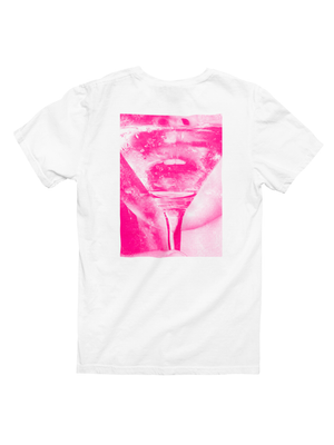 SEE-THROUGH (rygprint) T-SHIRT - HVID