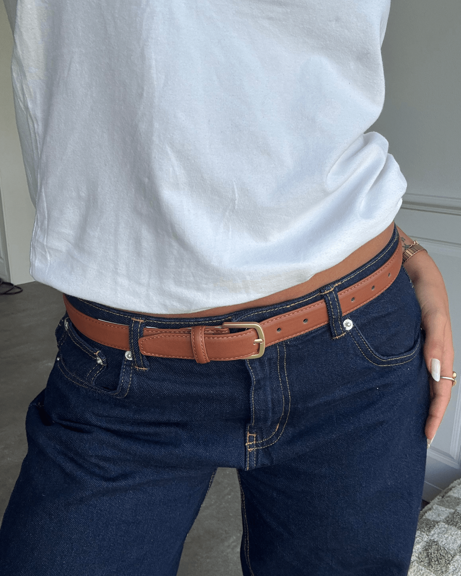 OLINE BELT (2 PACK) - BLACK/COGNAC