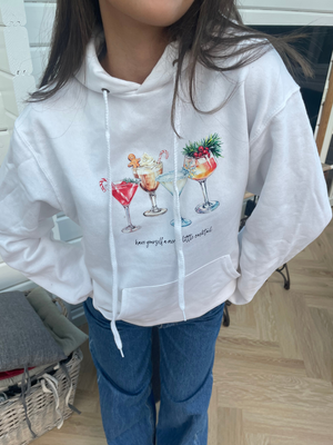 CHRISTMAS COCKTAILS HOODIE - HVID