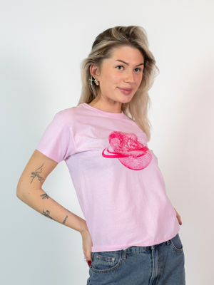 PLANET DISCO (pink), BABY TEE - LIGHT RED