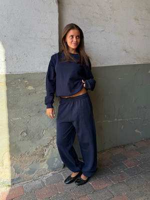 FRUIT SWEATPANTS W/ ELA - NAVY