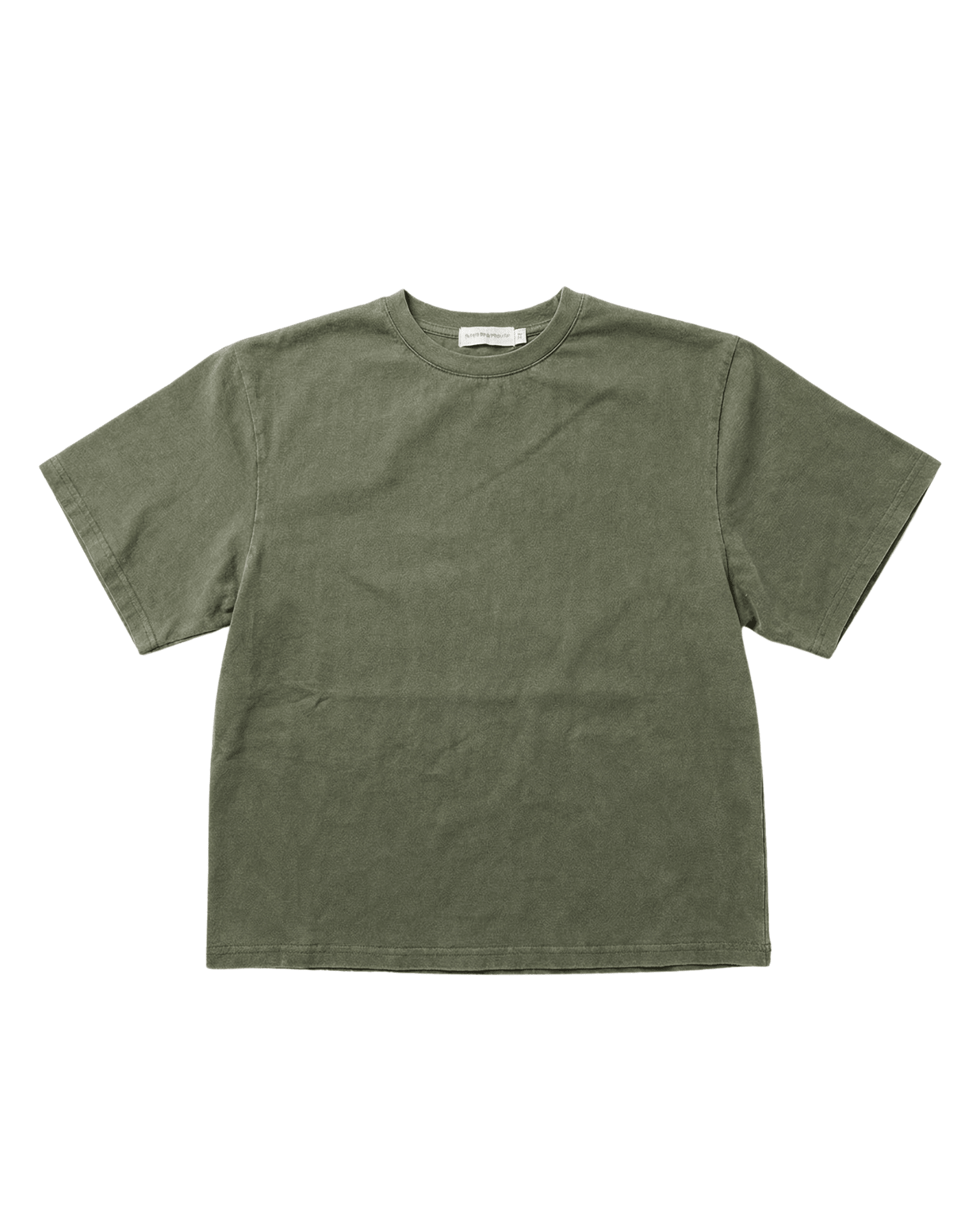 LYKKE WASHED TEE - OLIVE - Dinvintageshop