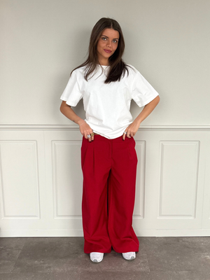 AIA BAGGY SUIT PANT - RED