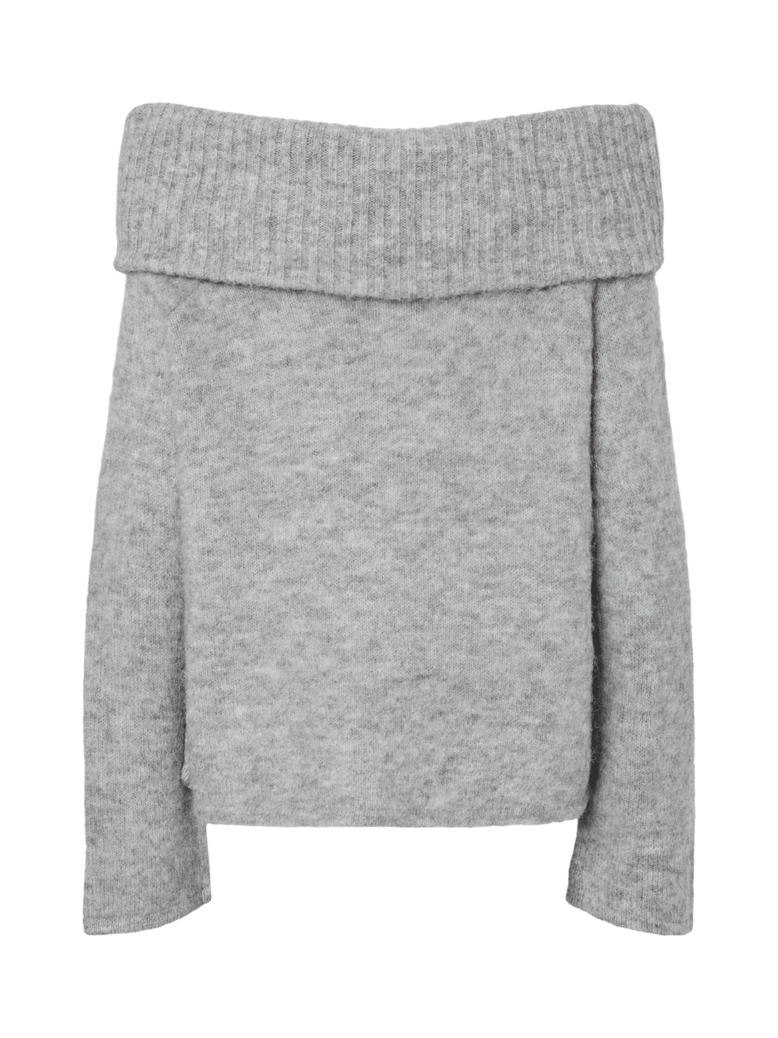PAM OFF SHOULDER STRIK - MEDIUM GREY MELANGE