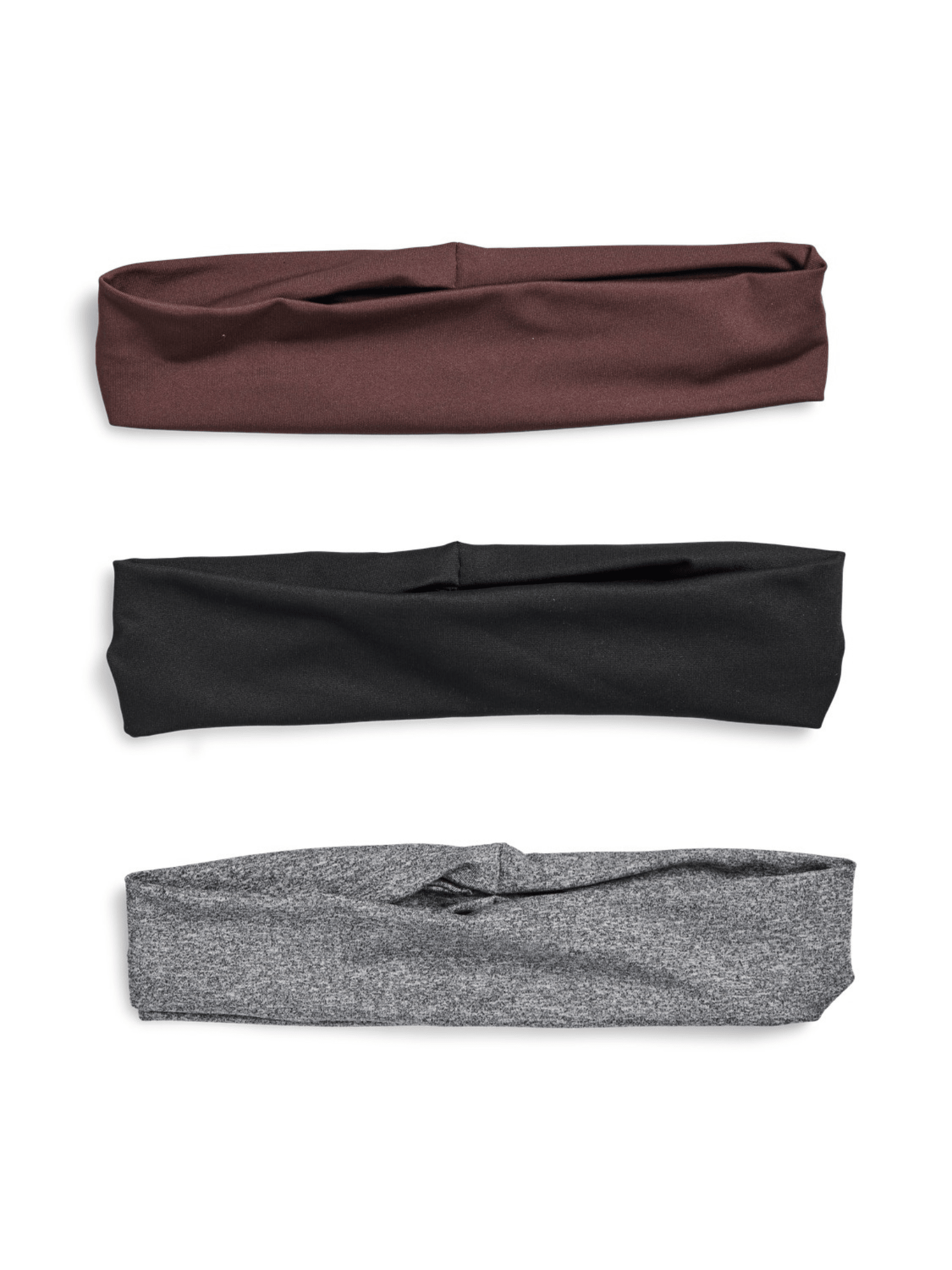 ANNE HAIRBAND (3-Pack) - BLACK/BROWN/DARK GREY