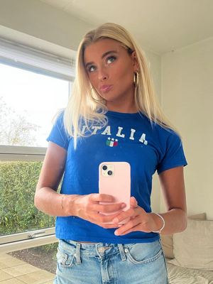 ITALIA, BABY TEE - BLUE