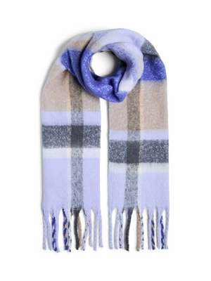 BEA LONG SCARF - BABY LAVENDER CHECK