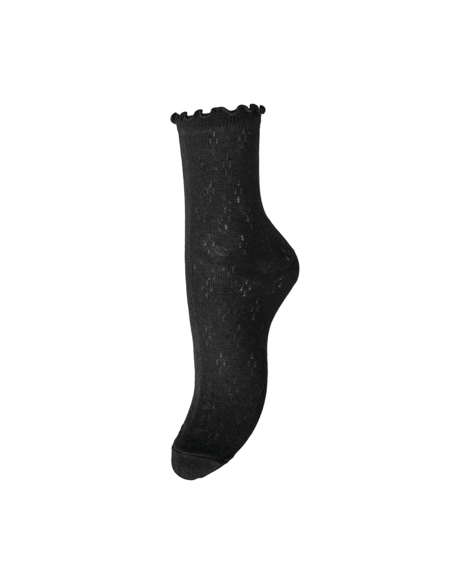 THERESE POINTELLE SOCKS - BLACK