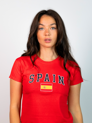 SPAIN, BABY TEE - RØD