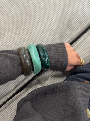3-PACK BRACELETS - GREEN/BROWN MIX