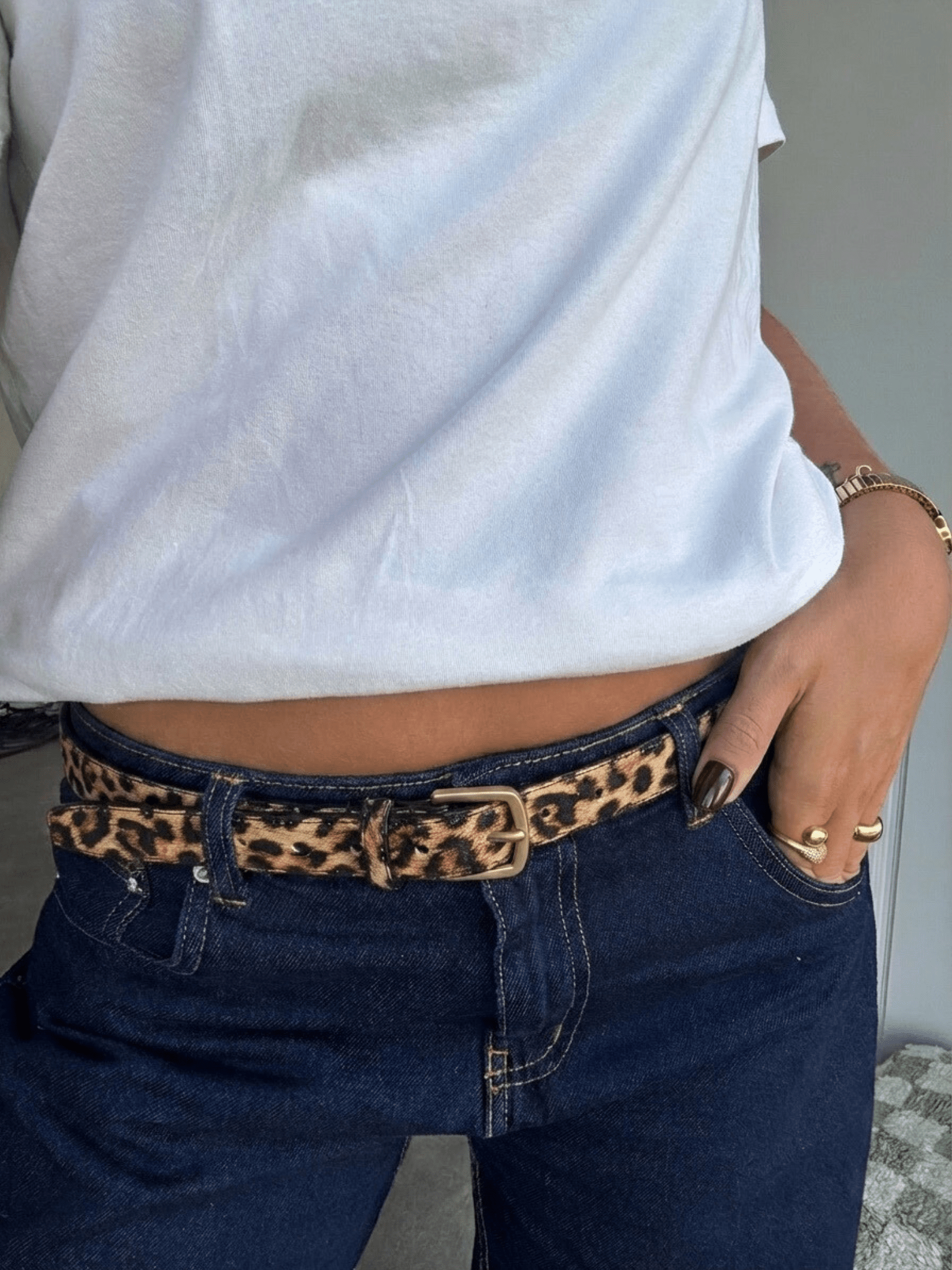 OLINE BELT (2 PACK) - BLACK/LEOPARD