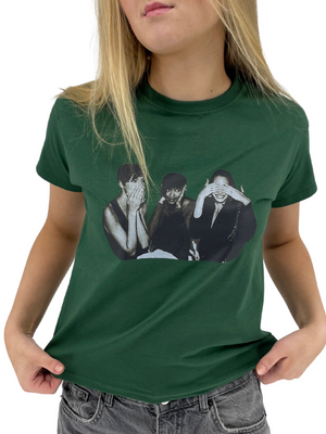 MONKEY BUSINESS, BABY TEE - DARK GREEN