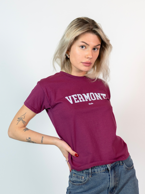 VERMONT (white), BABY TEE - BORDEAUX