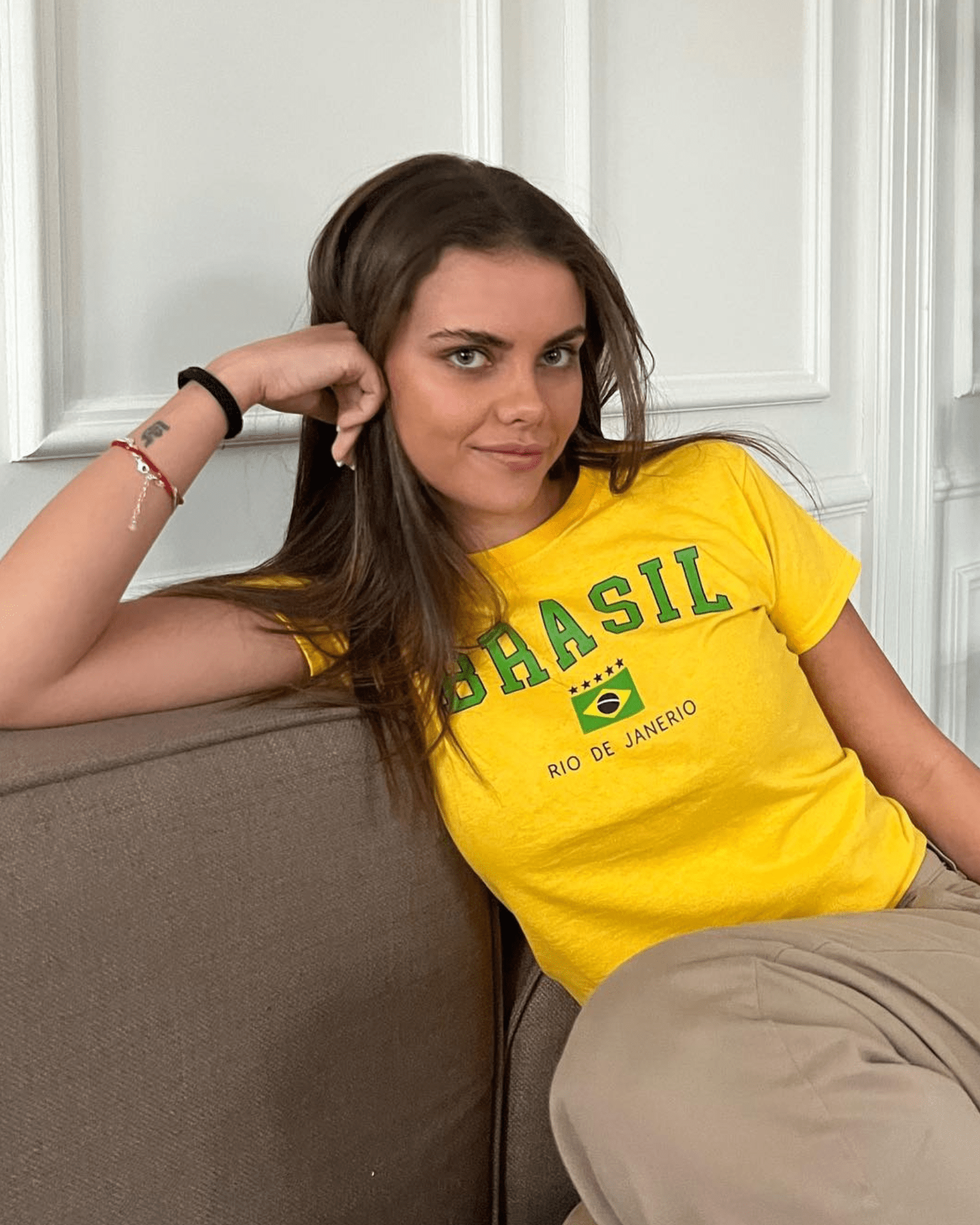 BRAZIL, BABY TEE - YELLOW