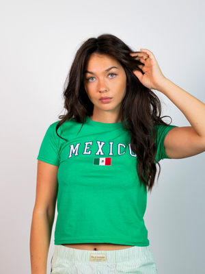 MEXICO, BABY TEE - LYS GRØN