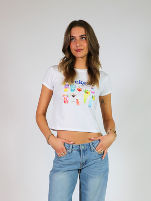 ITALIA, BABY TEE - BLUE