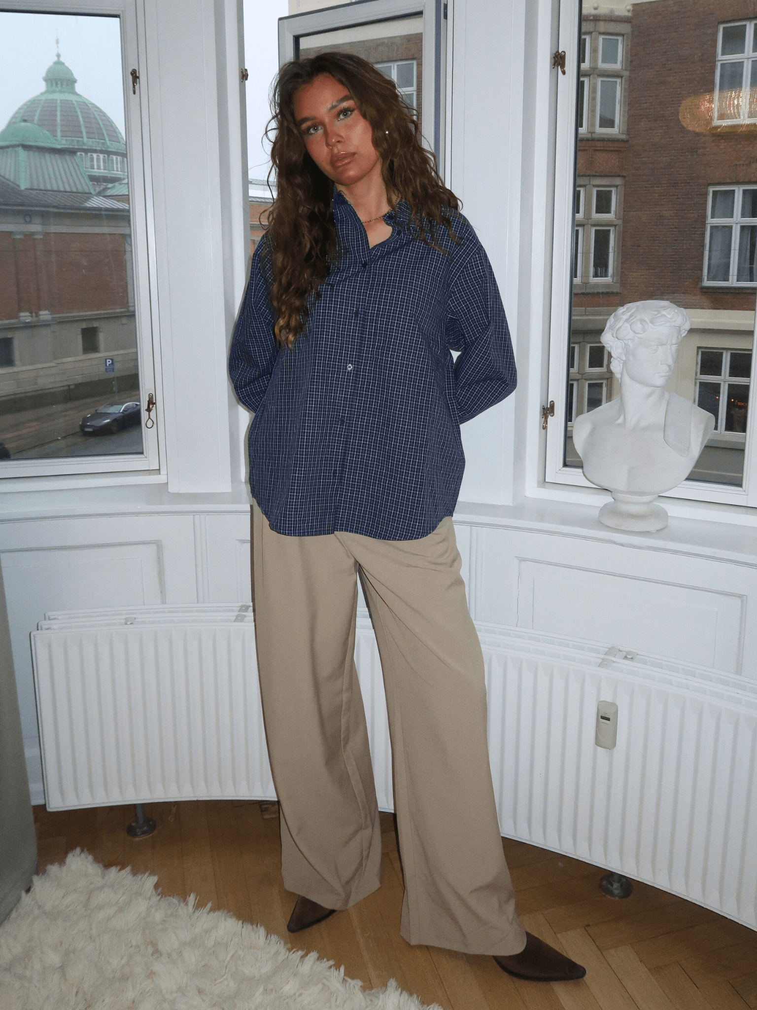 AIA BAGGY SUIT PANT - SAND