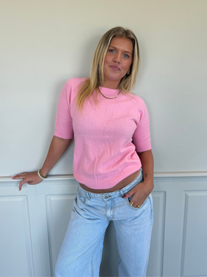 SAGA SHORTSLEEVE KNIT - PINK